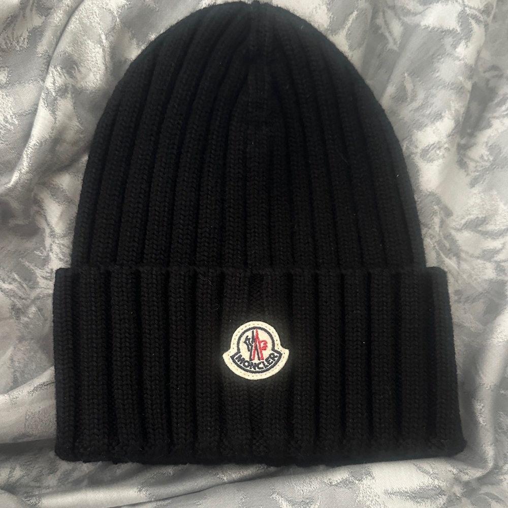 Moncler Classic Black Knit Hat